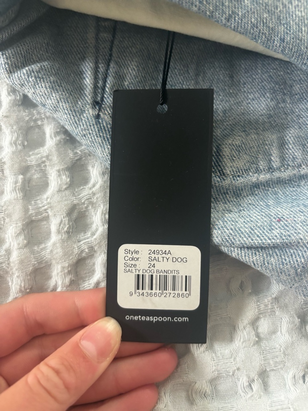 One Teaspoon Light Blue Denim Jean Shorts - Picture 4 of 4